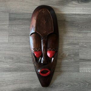 Hand-Carved Ecuadorian Wood Mask - Wall Decor - From Ecuador